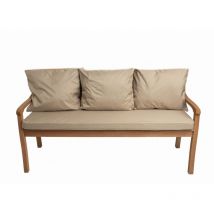 Setgarden - Coussins pour banc 150x60x7/3x50x56cm, coussins pour Banquette jardin Beige, coussins pour banc interieur, Coussins 3places pour