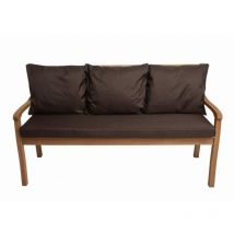 Setgarden - Coussins pour banc 160x50x7/3x50x56cm, coussins pour Banquette jardin Marron, coussins pour banc interieur, Coussins 3places pour