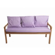 Setgarden - Coussins pour banc 160x50x7/3x50x56cm, coussins pour Banquette jardin Violet, coussins pour banc interieur, Coussins 3places pour
