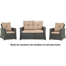 Setgarden - Coussins pour canapé, coussins pour banc, coussins pour mobilier de jardin extérieur, coussins de balançoire, coussins rotin, Beige