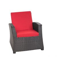Setgarden - Coussins de chaise en résine tressée 56x52x7cm Lot de 2 coussins de chaise extérieur, Coussin de fauteuil de jardin rouge, Coussin avec