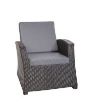 Setgarden - Coussins de chaise en résine tressée 56x52x7cm Lot de 4 coussins de chaise rotin, Coussin de fauteuil de jardin Gris, Coussin dossier