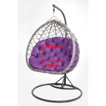Setgarden - Coussins pour fauteuil berçant de jardin 110 x 100cm Coussin Fauteuil Suspendu Coussin fauteuil suspendu hamac Violet
