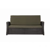 Coussins de canapé meubles de jardin en résine tressée Vert, Coussins balançoire d'extérieur 160x60x50cm Coussin de banc de jardin 3 places -Slim
