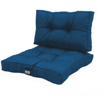 Deco Arts - Coussins pour salon de jardin capitonné 60x60cm Bleu pétrole