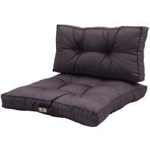 Deco Arts - Coussins Pour Salon De Jardin Capitonné 60x60cm Gris Carbone