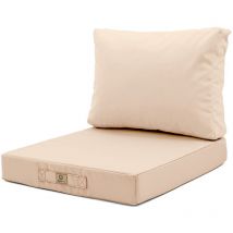 Deco Arts - Coussins pour salon de jardin déhoussable 60x60cm Beige