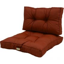 Deco Arts - Coussins pour salon de jardin capitonné 50x50cm Terracotta