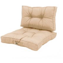 Deco Arts - Coussins pour salon de jardin capitonné 50x50cm Beige