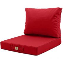 Coussin pour salon de jardin déhoussable 60x60cm Rouge