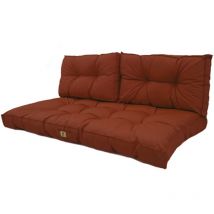 Deco Arts - Coussins pour salon de jardin capitonné 100x50cm Terracotta