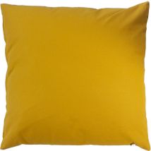 Coussin déhoussable 40 x 40 cm lola 100% coton coloris moutarde