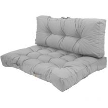 Deco Arts - Lot coussins extérieur pour palette gris galet 120x80 Imperméables Anti-UV decoarts