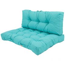 Deco Arts - Lot coussins extérieur pour palette bleu caraïbes 120x80 Imperméables Anti-UV decoarts