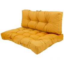 Deco Arts - Lot coussins extérieur pour palette jaune miel 120x80 Imperméables Anti-UV decoarts