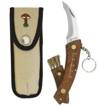Couteau De Poche À Champignons En Acier Inoxydable Avec Porte-clés + Gaine De Lame 7,5cm Imex El Zorro El Zorro
