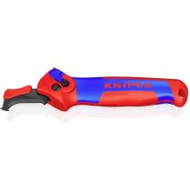 Knipex 16 50 145 SB Couteau à dénuder adapté pour câbles ronds 7 mm (max)