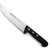 Couteau de boucherie Arcos Universal 283004 Nitrum Steel, avec Mango Polyoxyméthylène et lame de 17,5 cm dans un étui.