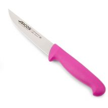 Couteau de cuisine Arcos 2900 - Prof 290431 en acier inoxydable Nitrum et mango ergonomique Polypropylène Fuscia couleur et lame de 13 cm, vitrine.