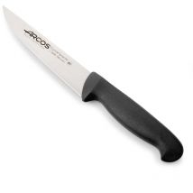 Couteau de cuisine Arcos Couleur - Prof 290525 en acier inoxydable Nitrum et mango polypropylène noir ergonomique avec lame de 13 cm, vitrine.