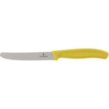 Couteau À Tomates Dentelé À Pointe Arrondie, Longueur 110/219 Mm - Jaune