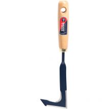 Couteau désherbeur affûté à dalles manche bois