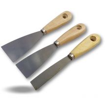 Couteau à enduire en acier poli Spatule grattoir - Quantité x 1 - Kit 3 spatules