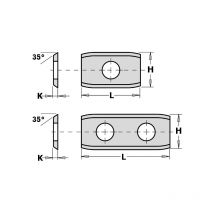 S790.242.00 couteau (2/35°) 24X12X1.5MM hwm-hc
