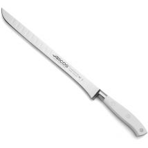 Arcos - Couteau à jambon Riviera Blanc 231024 de Nitrum Steel, avec Mango de Polyoxyméthylène et lame de 25 cm dans un étui.