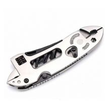 Pince multifonction avec couteau pliant - Outil de survie réglable pour randonnée, camping et activités extérieures