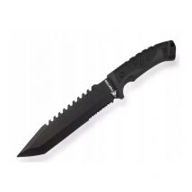 Couteau Scie De Chasse Tactique 33cm 420 Acier Inoxydable Militaire + Couvercle