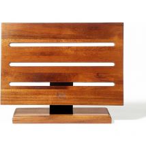 Couteaux Aimanté, Range Couteaux de Cuisine en Bois D'acacia Japonais, Porte Couteau en Bois Avec Bande Magnétique Bilatérale Améliorée