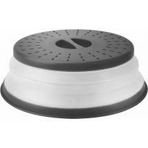 Jormftte - Couvercle d'assiette anti-éclaboussures pour micro-ondes ventilé et pliable avec poignée facile à saisir