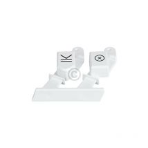 Couvercle de bouton droit compatible avec Bauknecht 481010731859 - Double compartiment pour machine à laver par le dessus
