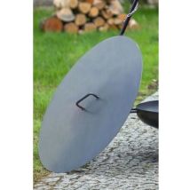 Farmcook - Couvercle De Brasero Rond En Acier-ø 60cm-acier Naturel---acier Naturel
