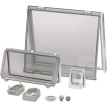 Fibox - Fenêtre vitrée couvercle transparent, avec charnière 3730776 Polycarbonate transparent(e) (l x l) 248 mm x 218 mm