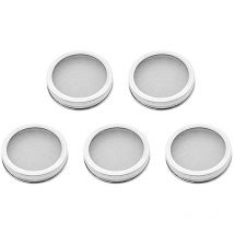Couvercle de pot de germination 5 pièces tamis en acier inoxydable couvercles de germination couvercles de pot Mason (argent)