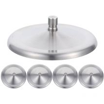 Couvercle de tasse 5 pièces Couvercle de tasse résistant à la corrosion Couvercle de tasse en acier inoxydable Couvercle de tasse polyvalent