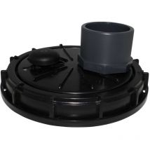 Multicuves - Couvercle diamètre 220 mm avec prise pvc droite 75/90 et évent