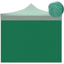 Evergreen - Housse latérale imperméable verte 3x2m pour tonnelle pliable 3x3m