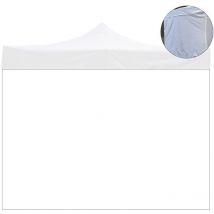 Evergreen - Housse latérale blanche imperméable 6x2m pour tonnelle pliable 3x6m