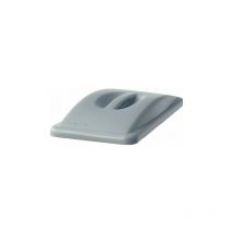Couvercle polyéthylène gris l.290xP520 mm adapté à poubelle de tri 60 l avec poi