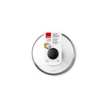 Couvercle en verre avec bouton en bakélite Ø24cm