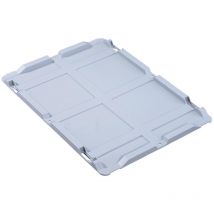 456791 couvercle coiffant pour bac euro 400, gris - Allit