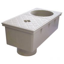 Regard de descente 165x320mm pour eaux pluviales - Gris First Plast