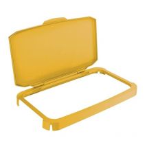 Couvercle rabattable pp gris l510xP285mm adapté aux poubelles de 60 l compatible avec produits alimentaires