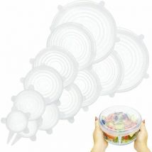 Couvercle Silicone Alimentaire adaptables ecologiques Elastiques Extensibles reutilisables sans BPA Lave Vaisselle Film Charlotte Couvre Plat