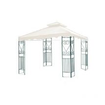 Couvercle supérieur de remplacement pour gazebo 3137 blanc MT.3X3 avec ventilation