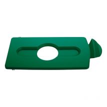 Couvercle vert Décharge (non recyclables) pour station de recyclage Slim Jim Rubbermaid