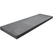 Couvertine Basalte - Noir - 30x100x4cm - Flammé Brossé - Vendu à l'unité